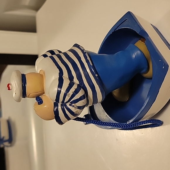 hand david j.p sail sailor figure wooden wood painted statue for bathroom - Picture 5 of 12